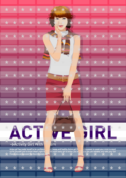 [转图]韩国—ACTIVE GIRL杂志封面设计